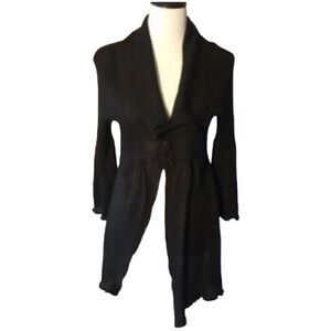 52 Weekends Long Black Cardigan size L